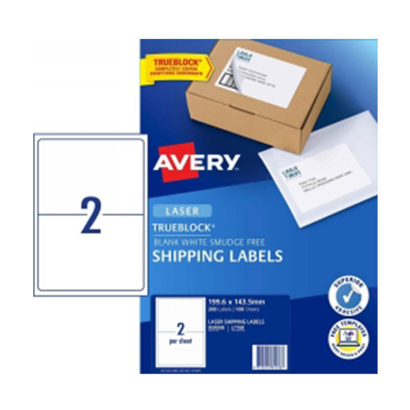 Avery Étiquette d'expédition Blanc 100pk