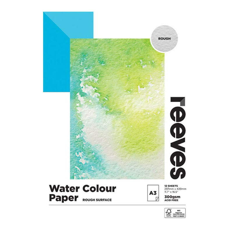 Papier brouillon aquarelle Reeves 300 g/m² (12 feuilles)