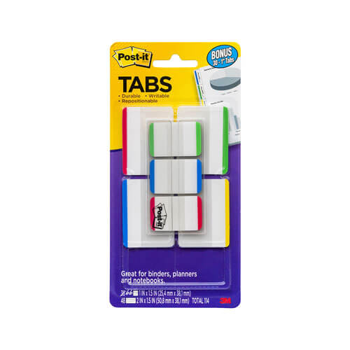 Post-it Durable Index Tabs 50mm