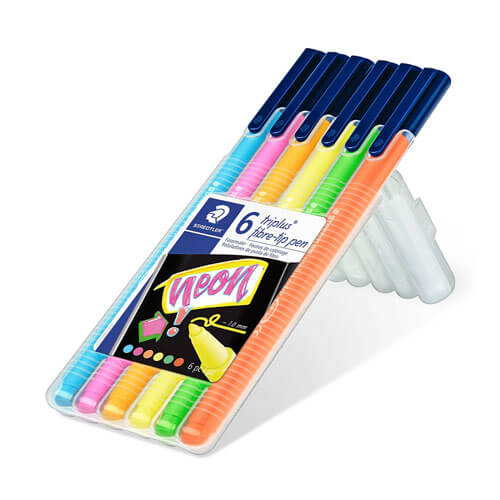 Staedtler Triplus Color Fibre-Tip Pen Assorted Neon (6pk)