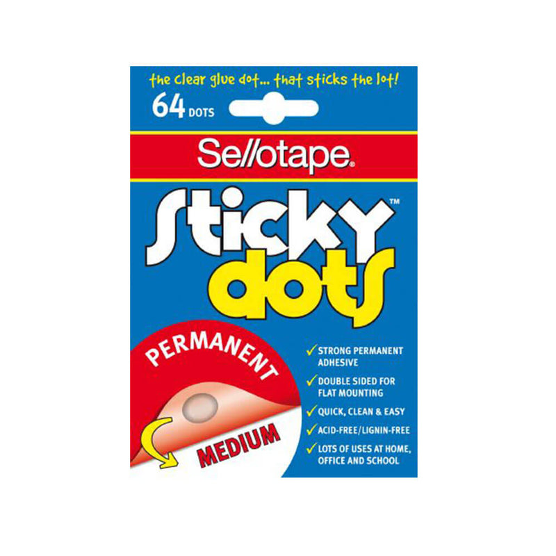 Sellotape Sticky Dots Medium (64 Dots)