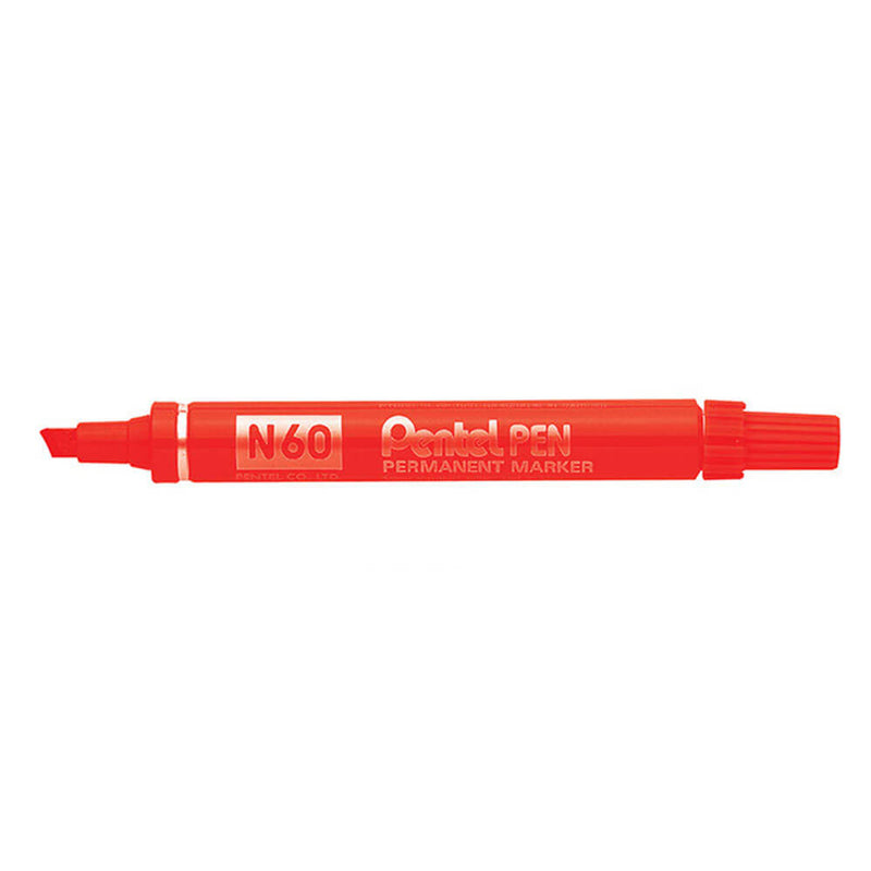 Pentel N60 Marqueur permanent à pointe biseautée 12 pièces