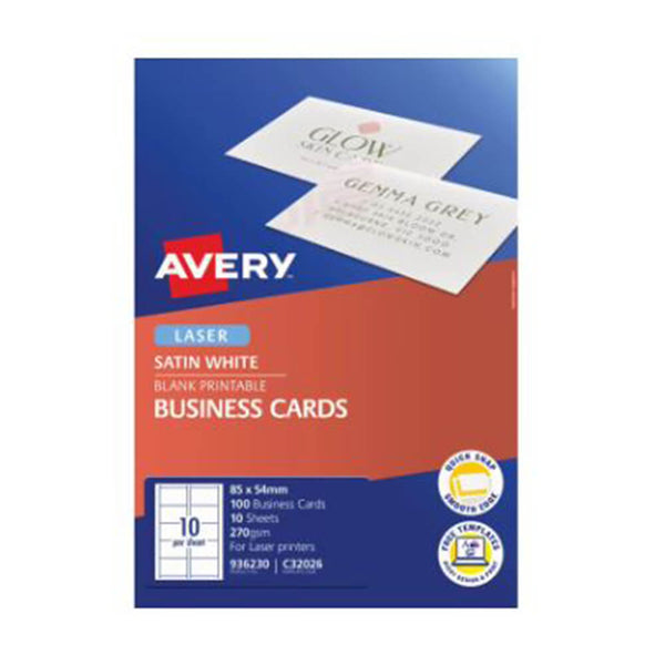 Avery Avery Satin Finish Business Cards 270gsm (Pack of 10)