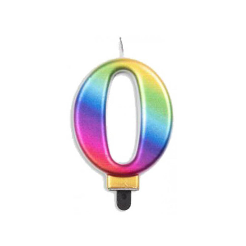 Alpen Metallic Rainbow Number Candle