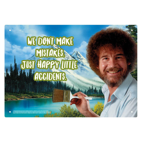 Bob Ross Accidents Tin Sign